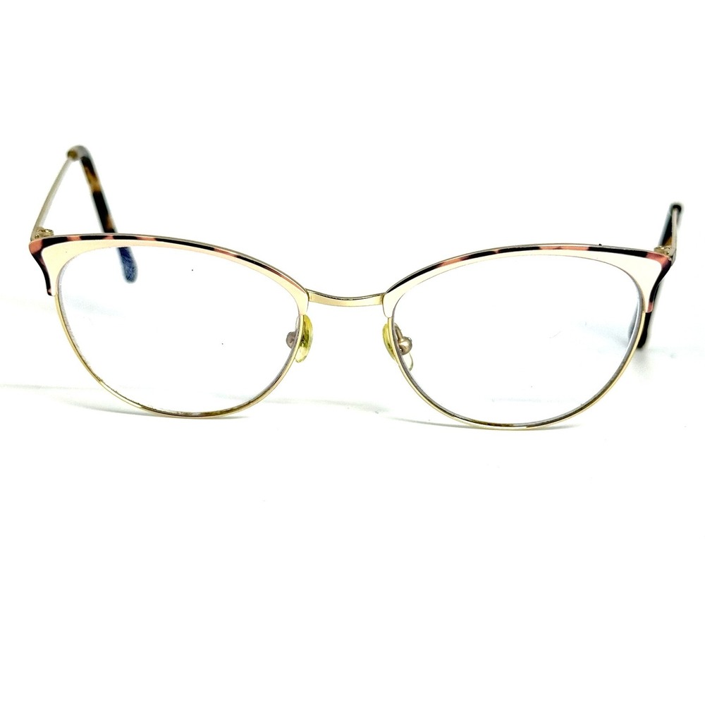 Trina Turk Halle Cat Eye Eyeglasses Gold Ivory Tortoise 52-18-140
